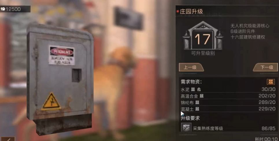 明日之后升17庄需要什么
