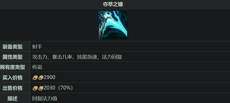 英雄联盟手游里面可以回蓝的装备有什么 英雄联盟手游里面可以回蓝的装备有什么