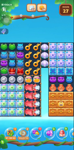 开心消消乐1906关怎么玩 开心消消乐1906关怎么玩