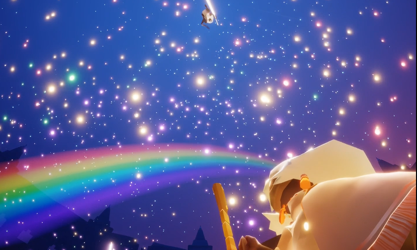 光遇千鸟城如何站在彩虹上