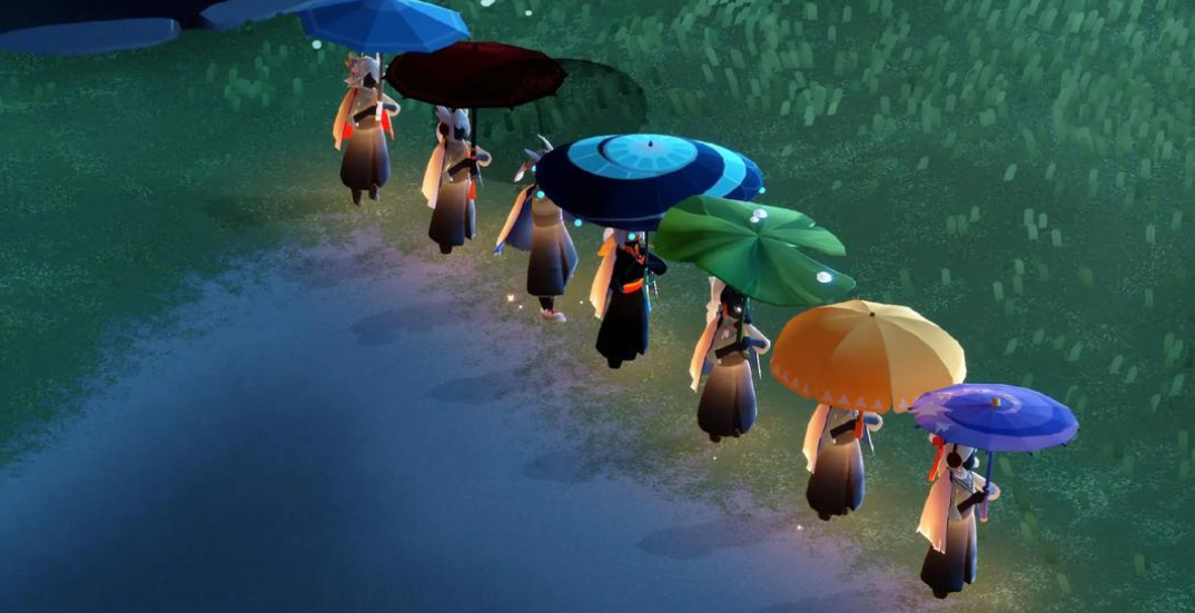 光遇如何边做动作边打伞