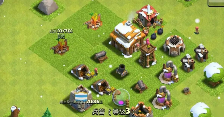 部落冲突战士怎么打人机