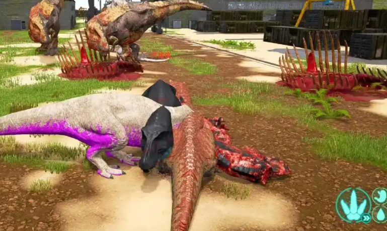 恐龙岛怎么叼着食物走的呢