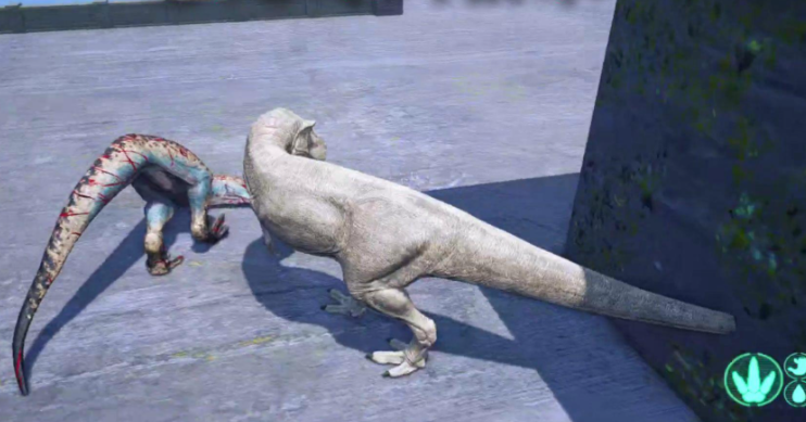 恐龙岛怎么叼着食物走的呢