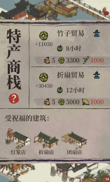 江南百景图商栈怎么分布