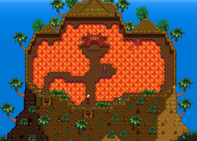 星露谷物语姜岛火山怎么过