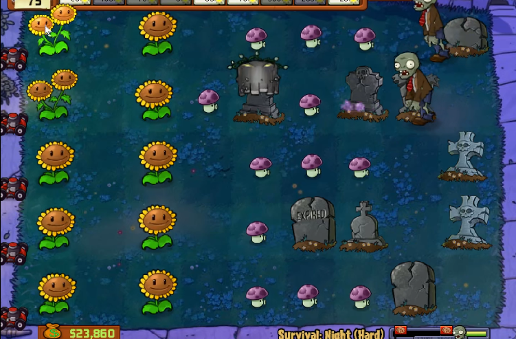 植物大战僵尸黑夜模式怎么过